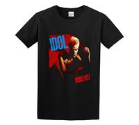 Dr.Baek Adult T-Shirts Billy Idol Rebel Yell Black L