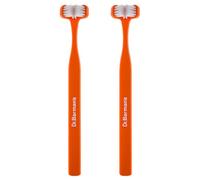 Dr. Barman's Superbrush Regular Toothbrush for Adults - Pack of 2 (12+ Years) (Orange)