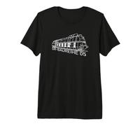 DR Baureihe Class 05 Streamlined Steam Locomotive Diagram Premium T-Shirt