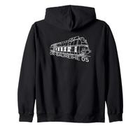 DR Baureihe Class 05 Streamlined Steam Locomotive Diagram Zip Hoodie
