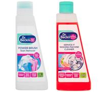 Dr Beckman Washing Machine Cleaner Grapefruit & Mint 250ml + Power Brush Stain Remover 250ml | Deep Cleaning Laundry Care Combo | Removes Limescale, Odours & Tough Fabric Stains (PACK OF 1)