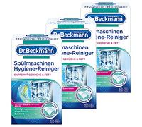 Dr. Beckmann 3 x Dishwasher Hygiene Cleaner Each Contains 75g + Moist Cloth - Against Unpleasant Odours with a Citrus Scent - Cleans all Dishwashers from the Inside