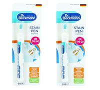 Dr. Beckmann eXpress Stain Pen, Effective Stain Remover for Clothes and Fabrics, Travel-Friendly Instant Cleaner, Portable On-the-Go Stain Solution, 2 x 9 ml Pack, Fast Acting Cleaning Pen