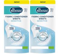 Dr. Beckmann Fabric Conditioner Sheets Sensitive | No mess | Convenient and pre-dosed fabric conditioner sheets |Dissolvable | Hypoallergenic fragrance | 14 sheets (Pack of 2)