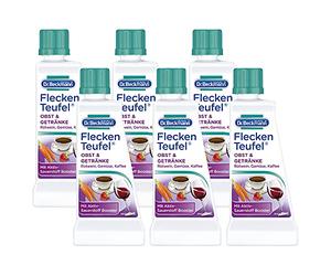 Dr. Beckmann Fleckenteufel Fruit & Drinks Special Stain Remover Against Red Wine Stains, Coffee Stains, etc. 6 x 50 ml