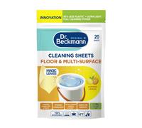 Dr. Beckmann Floor & Multi-Surface Cleaning Sheets (5 Pack X 20 Wipes) - Summer Lemon, Dissolvable Degreasing Cleaner, Streak-Free