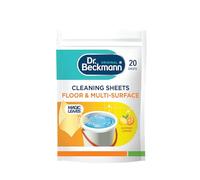 Dr. Beckmann Floor & Multi-Surface Cleaning Sheets |Powerful Against Dirt & Grease | Fast Drying | Gentle on Surface | Summer Lemon | 20 Sheets