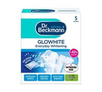 Dr. Beckmann Glowhite Powder (6 Pack X 5 Sachets) 40G - Whitens Laundry, Prevents Greying, Removes Stains, Refreshes Whites