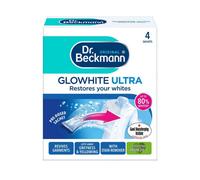 Dr. Beckmann Glowhite Ultra Fabric Whitener (6 Pack X 4 Sachets) 40G - Restores Whites, Removes Stains, Treats Greyness, 20 C Wash