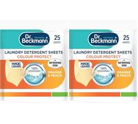 Dr. Beckmann Laundry Detergent Sheets Colour Protect, 25 Sheets, Pack of 2