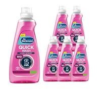 Dr. Beckmann Quick Wash, Bio, Deep clean laundry, Works in 15 mins, Powerful on stains, Plus Colour run protection, 7 days freshness, 810ml x 6, 162 Washes, 100% reusable bottle