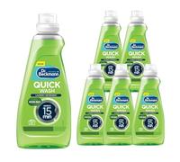Dr. Beckmann Quick Wash Non Bio, Deep clean laundry, Works in 15 mins, Powerful on stains, Plus Colour run protection, 7 days freshness, 810ml x 6, 162 Washes, 100% reusable bottle