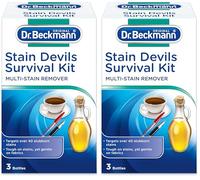 Dr. Beckmann Stain Devil Survival Kit, Pen & Ink Stains 1 x 50 ml, Fat & Sauces 1 x 50ml, Fruit & Drinks 1 x50 gm (Pack of 2)