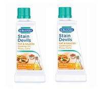 Dr Beckmann Stain Devils Fat & Sauces Cooking Oil, Pizza & Curry Stain Remover (2 x 50ml)