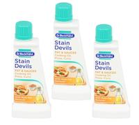 Dr. Beckmann Stain Devils Fat & Sauces Stain Remover 50ml - Removes Oil Grease Butter Chocolate Mayonnaise Ketchup & Cooking Fat Tough on Stains Gentle on Colours & Fabrics Pack of 3