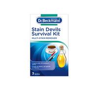Dr.Beckmann Stain Devils Survival Kit Removes Over 40 Stubborn Stains Fast Acting - Tough Staines Removed In 3 Minutes 1 X Stain Devil - Cooking Oil & Fat Remover 1 X Stain Devil - Tea Red Wine Fruit And Juice Remover 1 X Stain Devil - Ball Point Ink And Felt Tip Remover -