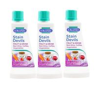 Dr. Beckmann Stain Devils Wine & Fruit Stain Remover 50ml - Removes Red Wine Coffee Tea Juice & Fruit Stains -Active Oxygen Booster Tough on Stains Gentle on Colours & Fabrics Pack of 3