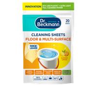 Dr.Beckmann Floor & Multi-Surface Cleaning Sheets Powerful on Dirt & Grease, Summer Lemon 20 Sheets