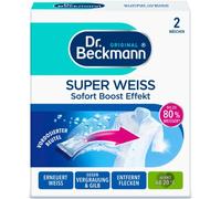 Dr. Beckmann Super White | Removes Grey Veil | Helps Against Yellowing | The Laundry Will Be Bright White Again | 2 x 40 g