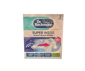 Dr. Beckmann Super White | Removes Grey Veil | Helps Against Yellowing | The Laundry Will Be Bright White Again | 2 x 40 g