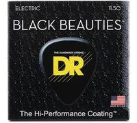 DR BKE-11 Strings BLACK BEAUTIES™ - BLACK Coloured Electric Guitar Strings: Heavy 11-50
