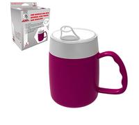 Dr. Bone's Therapeutics ® Mug with Internal Cone with Spouted Lid with Small Opening, Spill-Proof, Drinking aid, Thermo Mug, Feeding Cup Drinking Aid Adult Drinking Cup Sippy Cup 140 ml (BlackBerry)