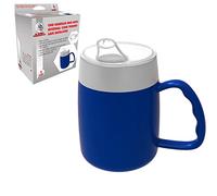 DR. BONE'S THERAPEUTICS ® Mug with Internal Cone with Spouted Lid with Small Opening, Spill-Proof, Drinking aid, Thermo Mug, Feeding Cup Drinking Aid Adult Drinking Cup Sippy Cup 140 ml (Blue)