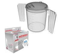 Dr. Bone's ® Two Handled Adapted Drinking Cup with Blue lid (Blue) Plastic Feeding Cup with Wide SPOUT Adult Feeder Beaker Disability Drinking AIDS Feeder Cup with Handle - Grey Lid
