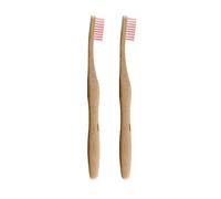 Dr Botanicals Bamboo Toothbrush Pink Twin Value Savings Pack