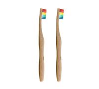 Dr Botanicals Bamboo Toothbrush Rainbow Twin Value Savings Pack