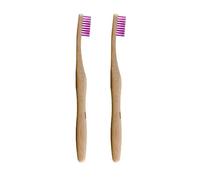 Dr Botanicals Bamboo Toothbrush Purple Twin Value Savings Pack