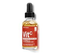 Dr Botanicals Brightening Facial Serum with 5% Vitamin C & 2% Hyaluronic Acid 30ml | Hydrating Plumping Serum for Dull Skin Glow Vegan