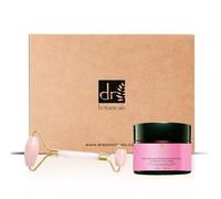 Dr Botanicals Detoxifying Treatment Skincare Set - Pink Clay 10 Minute Face Mask & Rose Quartz Facial Roller - Nourishing & Brightening for Healthy, Glowing Skin