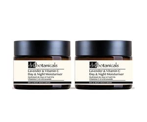 Dr Botanicals Lavender & Vitamin C Day & Night Moisturiser 50ml x 2