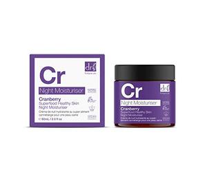Dr Botanicals Superfood Night Moisturiser 60ml | Infused with Cranberry & Juniper for Deep Moisturising, Skin Cooling, Brightening & Firmer Skin
