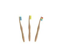 Dr. Botanicals Vibrant Bamboo Toothbrush Kit for Oral Care, Plaque Removal in White