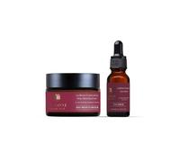 Dr. Botanicals Women's Anti-Ageing La Rose Francaise Duo Moisturiser & Eye Serum Kit for Fine Lines, Wrinkles, Puffiness in White