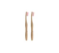 Dr Botanicals Bamboo Toothbrush Pink Twin Value Savings Pack