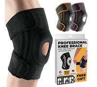 DR. BRACE ELITE Knee Brace with Side Stabilizers and Patella Gel Pads for Maximum Support for Knee Pain and Quick Recovery for Men and Women - Check How to Measure Video (Pluto, Medium)