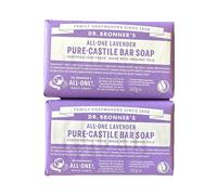 Dr Bronner Lavender Pure Castile Bar Soap 140g X 2