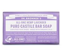 Dr Bronner's Lavender Pure-Castile Bar Soap, Made with Organic Oils With No Synthetic Fragrances Preservatives or Thickeners, For Face, Body & Hair, Fair Trade Certified & Vegan Friendly, 140g Bar