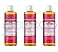 Dr Bronner Rose All-One Magic Soap Organic - 240ml(Pack of 3)