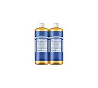 Dr. Bronner s - Pure-Castile Liquid Soap Peppermint 32 ounce 2-Pack - Made with Organic Oils 18-in-1 Uses: Face Body Hair Laundry Pets and Dish