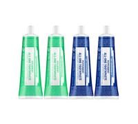 Dr. Bronners - All-One Toothpaste Variety Pack - Peppermint & Spearmint 70% Organic Ingredients Fluoride-Free Helps Freshen Breath Vegan (5oz