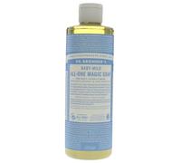 Dr Bronner's Magic Soaps 18-in-1 Hemp Unscented Baby-Mild Pure-Castile Liquid Soap 473ml