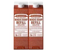 Dr. Bronner's Magic Soap-Pure-Castile Liquid Refill (Eucalyptus 32 ounce 2-Pack) - Regenerative Organic Certified Oils For Body Hair Laundry