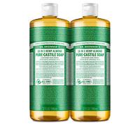Dr. Bronner's Magic Soap - Pure-Castile Liquid Soap (Almond, 32 ounce, 2-Pack) - Regenerative Organic Certified Oils, 18-in-1 Uses: Body, Hair, L