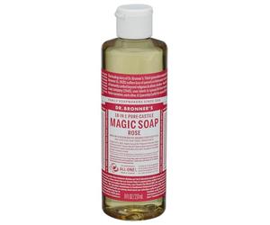 Dr. Bronner's Organic 18-in-1 Hemp Rose Pure-Castile Liquid Soap, 237 ml