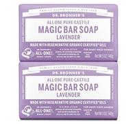 Dr Bronner's Organic Lavender Pure Castile Bar Soap, 2 Pack (2 x 140 g)