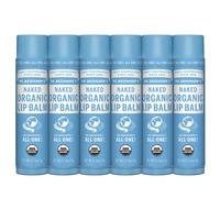 Dr. Bronner's - Organic Lip Balm (Naked .15 ounce 6-Pack) - Unscented Made with Organic Beeswax & Avocado Oil For Dry Lips Hands Chin or Ch